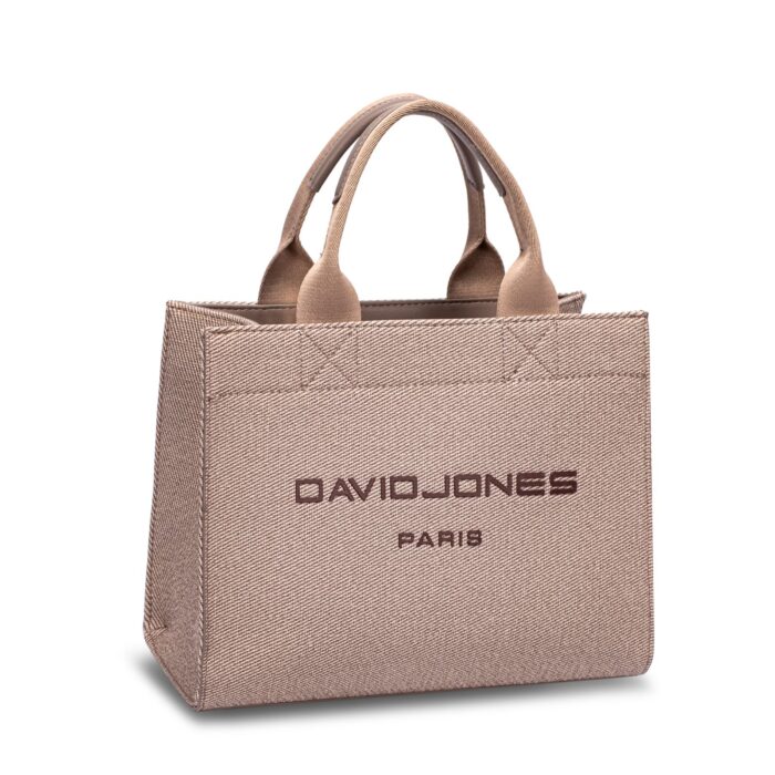 Чанта текстил David Jones (бежова)